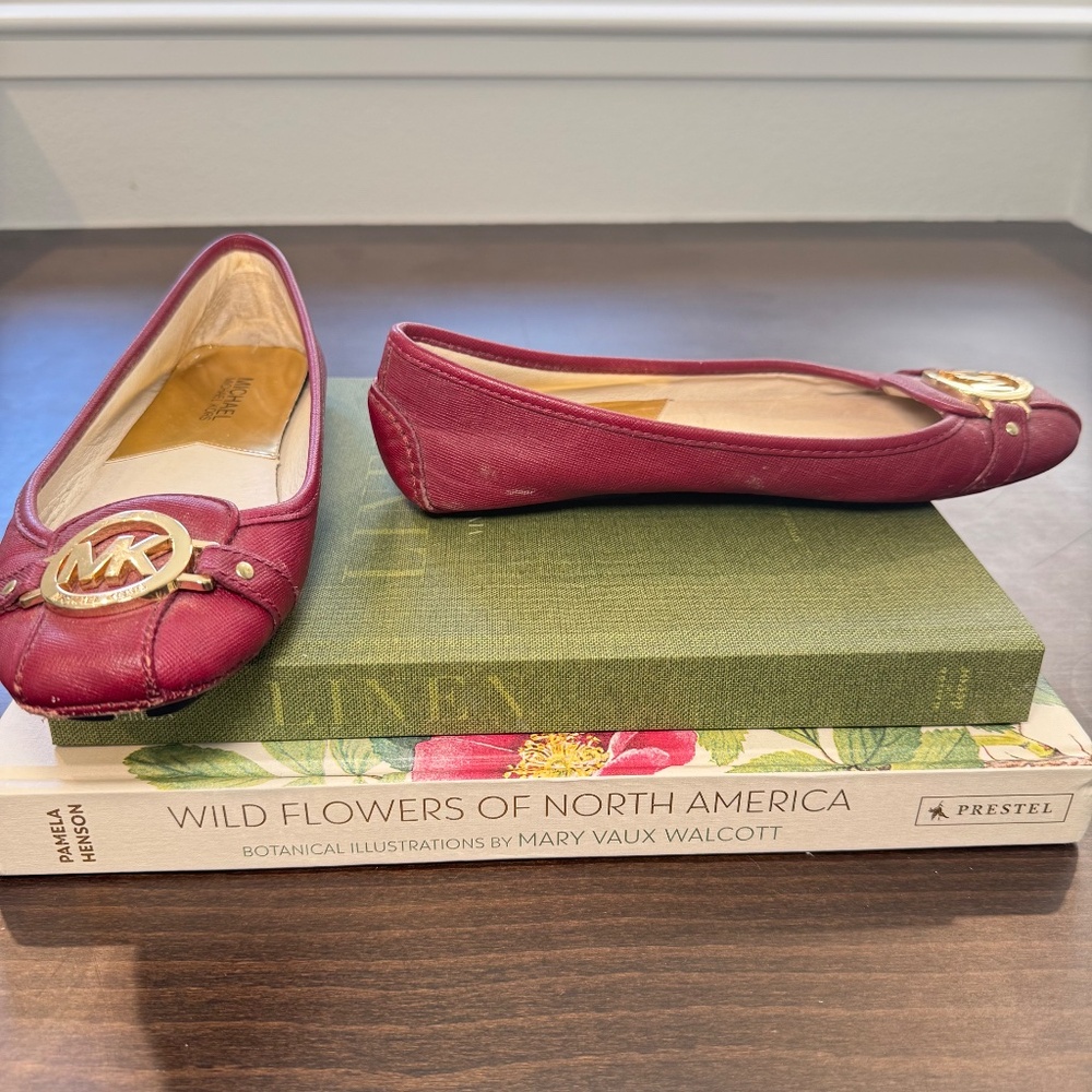 michael kors burgundy ballet flats - Picture 3 of 4